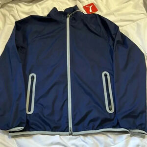 Puma full zip blue wind jacket UV resistant size medium NWT
